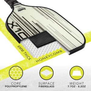 Franklin Sports Pickleball Paddle - X-1000 Polypropylene Core Pickleball Racket - Official USA Pickleball (USAPA) Approved Pickleball Paddle - Lightweight Pro Racket - 8mm Thick Core,White