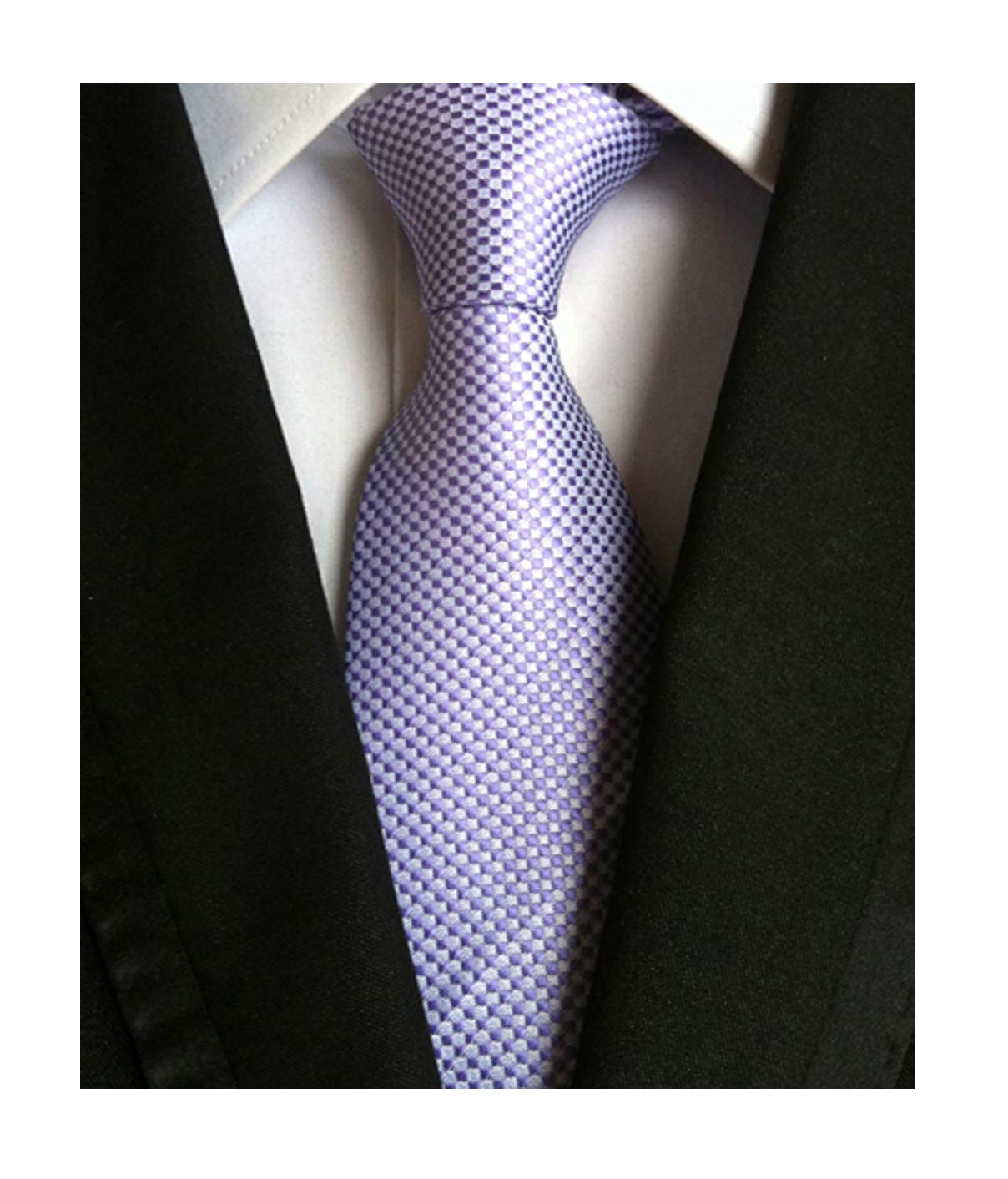 Ctskyte Men's Summer Pattern Ties in French Lavender Business Wedding Party Suit Necktie