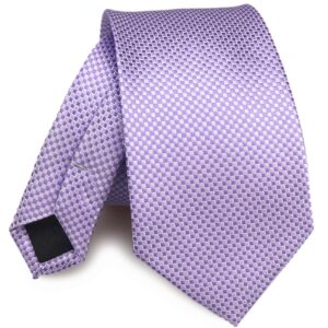 Ctskyte Men's Summer Pattern Ties in French Lavender Business Wedding Party Suit Necktie