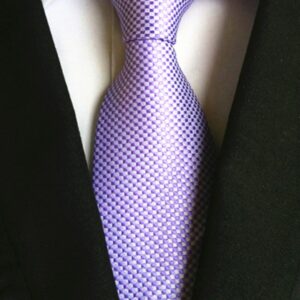 Ctskyte Men's Summer Pattern Ties in French Lavender Business Wedding Party Suit Necktie