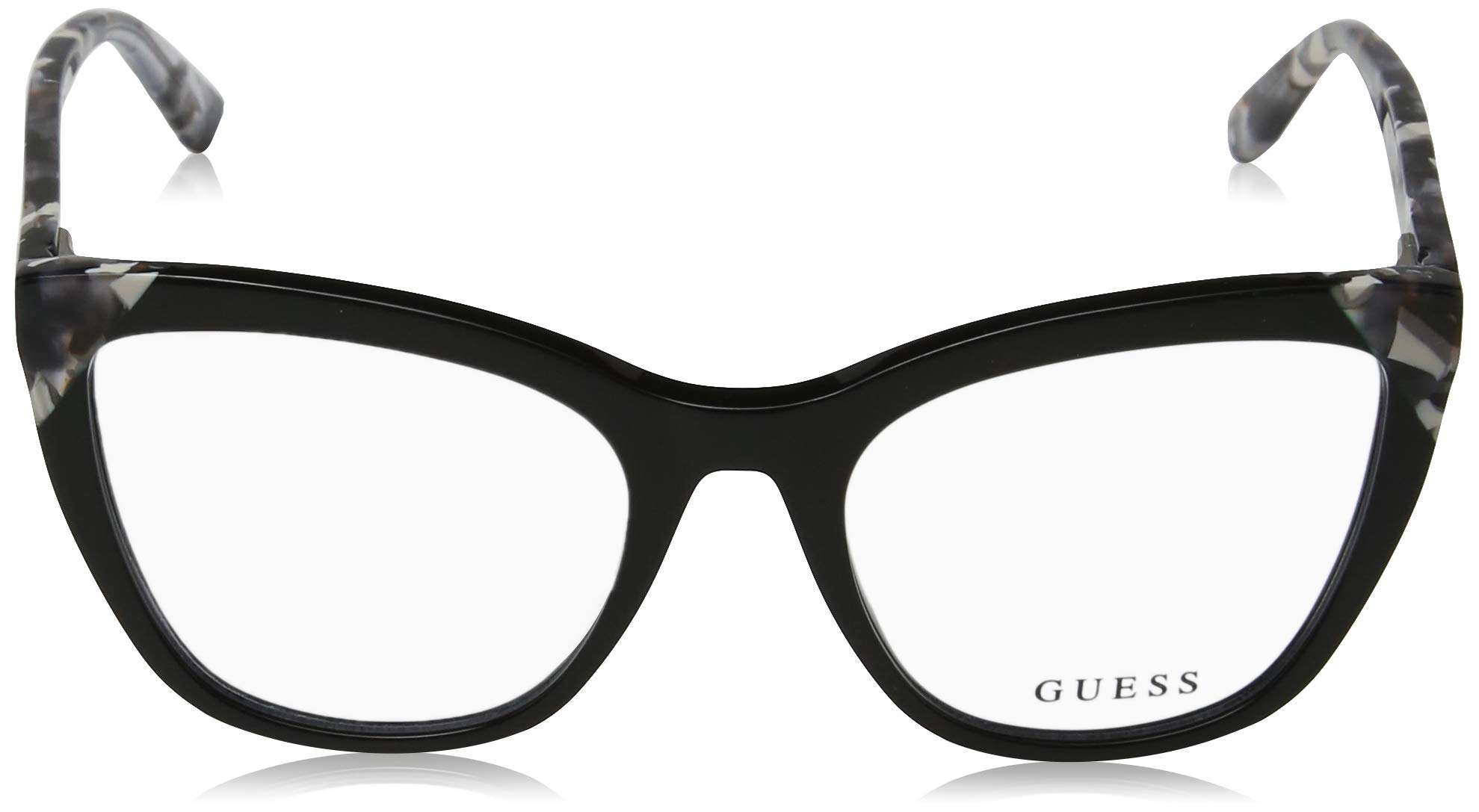 Guess GU2674 Eyeglass Frames - Shiny Black Frame, Shiny Black Lenses, 53 mm Lens GU267453001