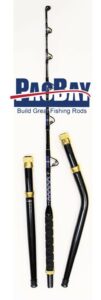 xcaliber marine pro tournament series 6' 50-80 lb saltwater trolling rod includes bent and straight butt