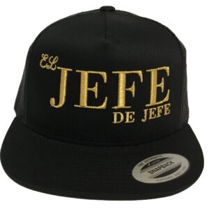 EL JEFE DE JEFES EL Chapo Guzman 2 Logos HAT MESH Black