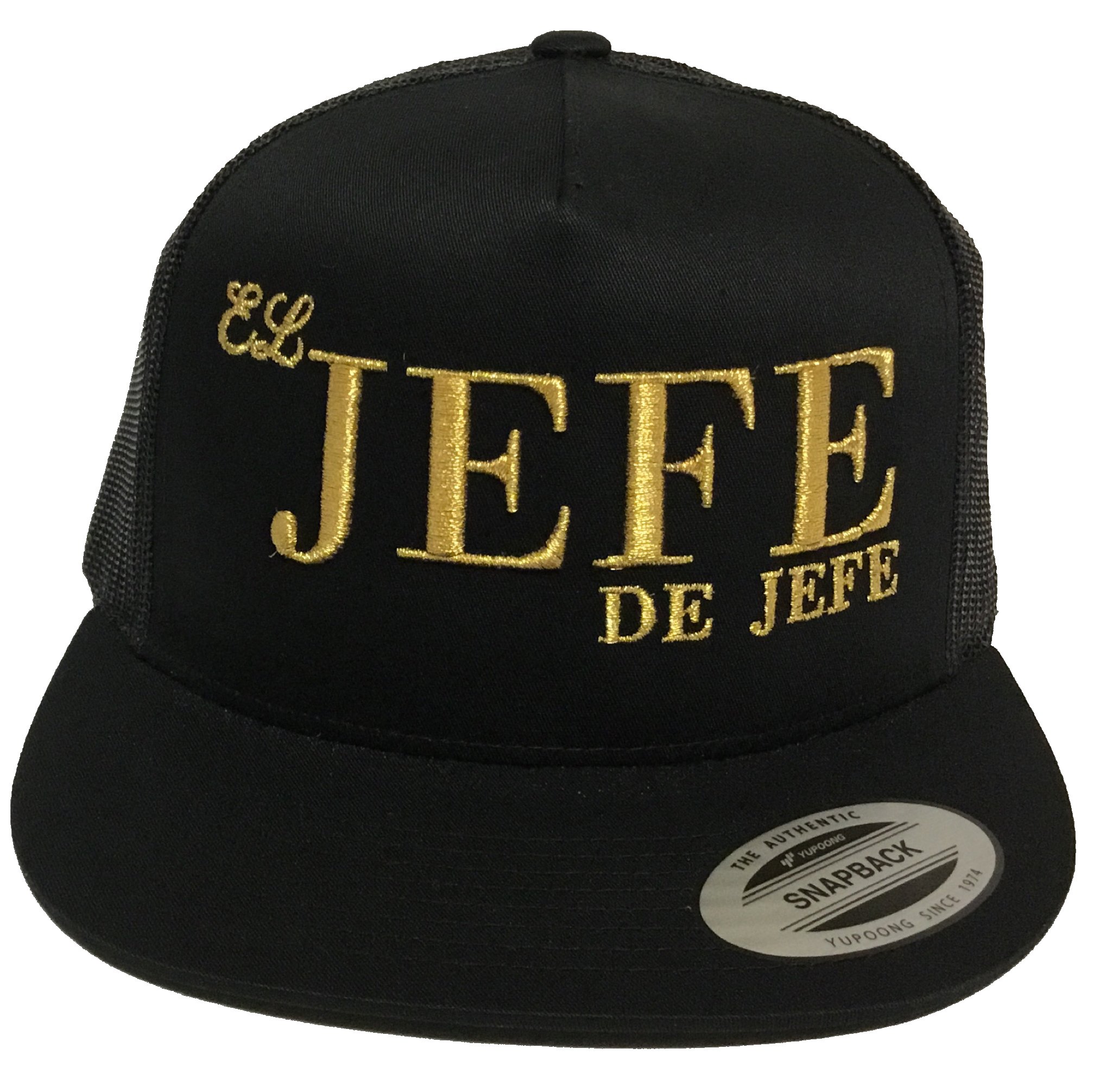 EL JEFE DE JEFES EL Chapo Guzman 2 Logos HAT MESH Black