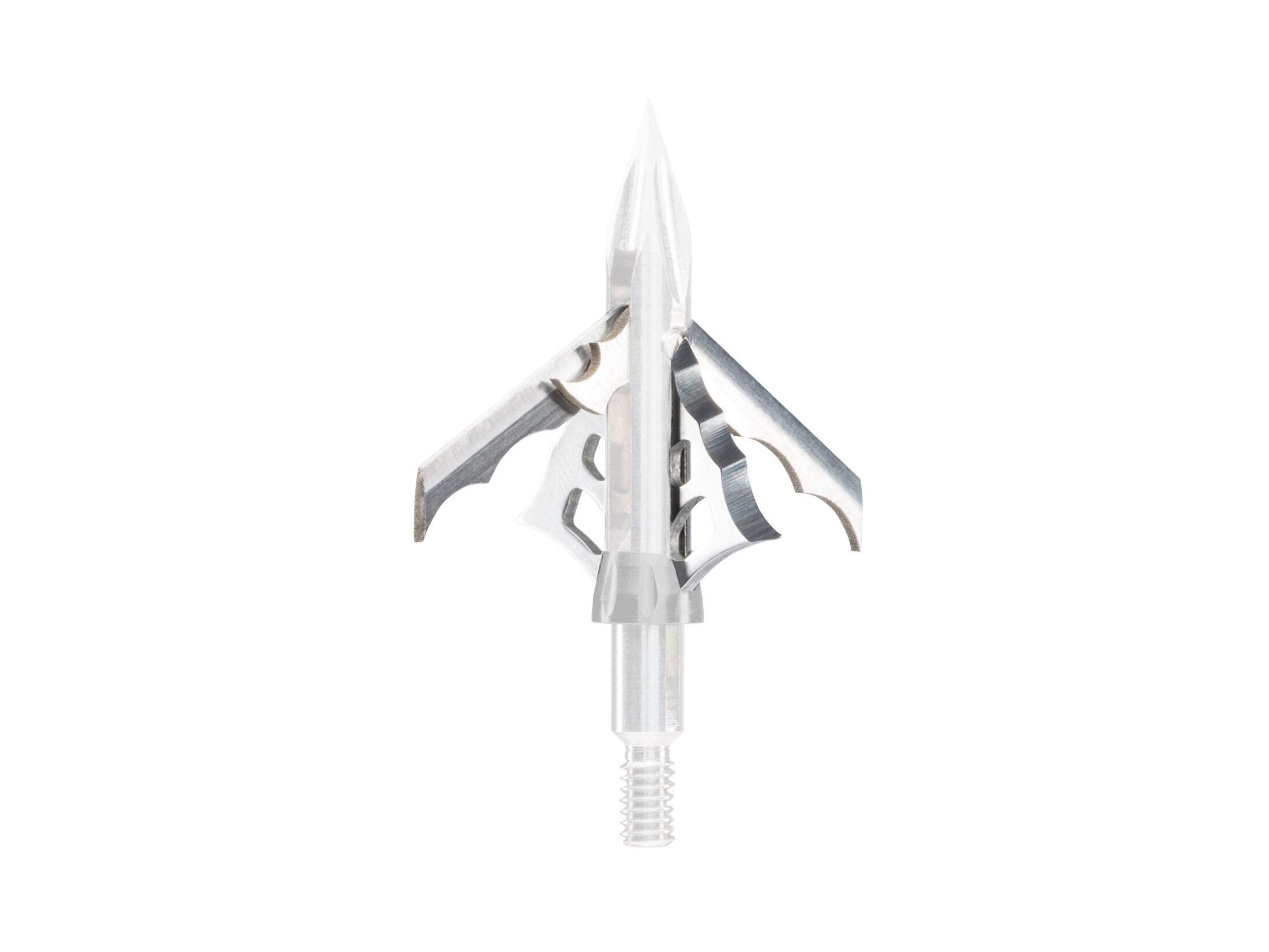 Muzzy Trocar Replacement Blades HB-Ti 100 Grain 4-Blade Hybrid Broadheads, Silver