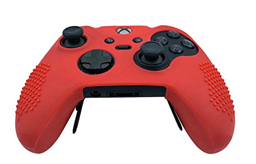 OSTENT Soft Protective Silicone Rubber Skin Case Cover for Xbox One Elite Controller (Red)