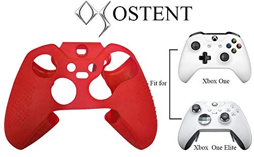 OSTENT Soft Protective Silicone Rubber Skin Case Cover for Xbox One Elite Controller (Red)