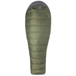 MARMOT Ironwood Mummy Sleeping Bag - 650 Fill Down, Lightweight, 30-Degree Rating, Bomber Green/Steel Onyx, Regular