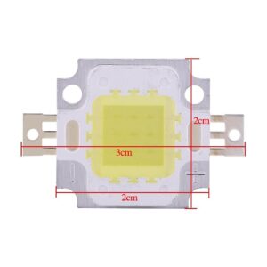 Acogedor 10Pcs 10W LED Cool White SMD Chip COB DC 9-12V for Lamp Flood Light Bulb Replacement (Cool White)