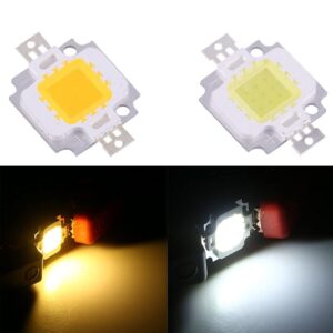 Acogedor 10Pcs 10W LED Cool White SMD Chip COB DC 9-12V for Lamp Flood Light Bulb Replacement (Cool White)