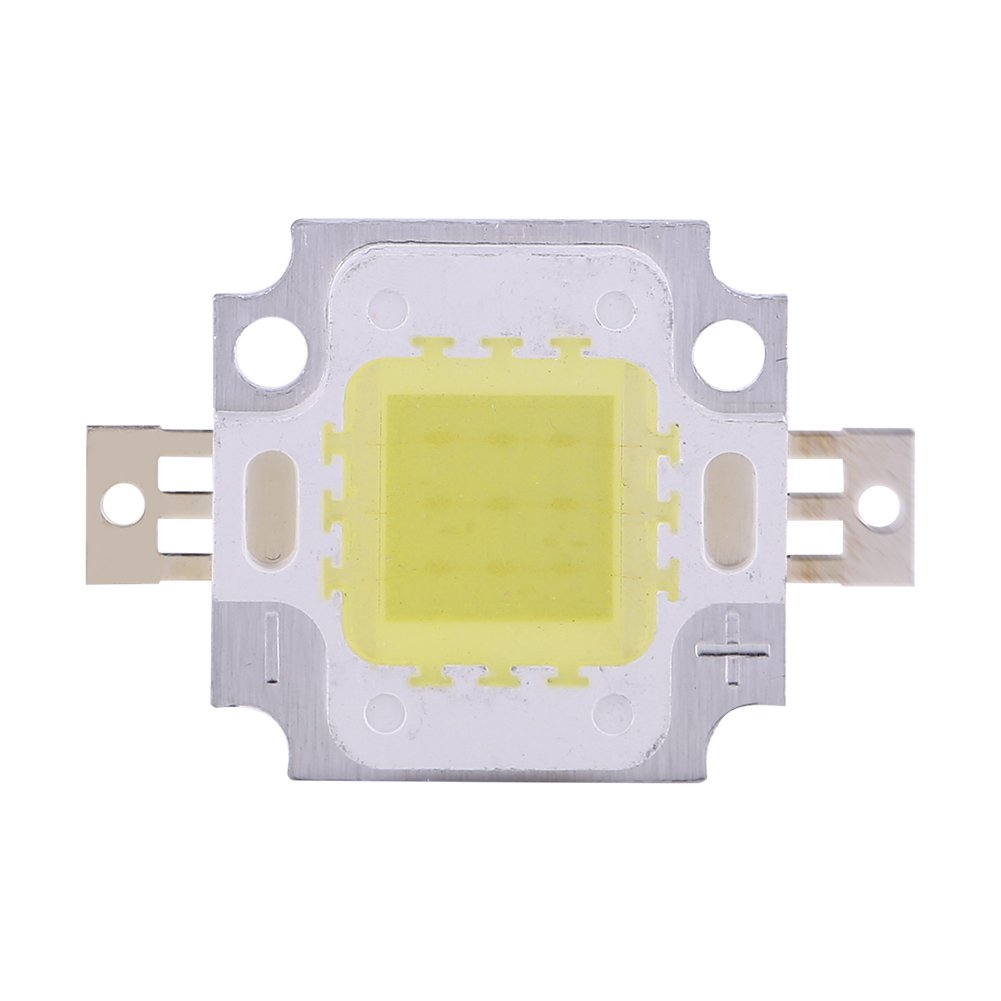 Acogedor 10Pcs 10W LED Cool White SMD Chip COB DC 9-12V for Lamp Flood Light Bulb Replacement (Cool White)