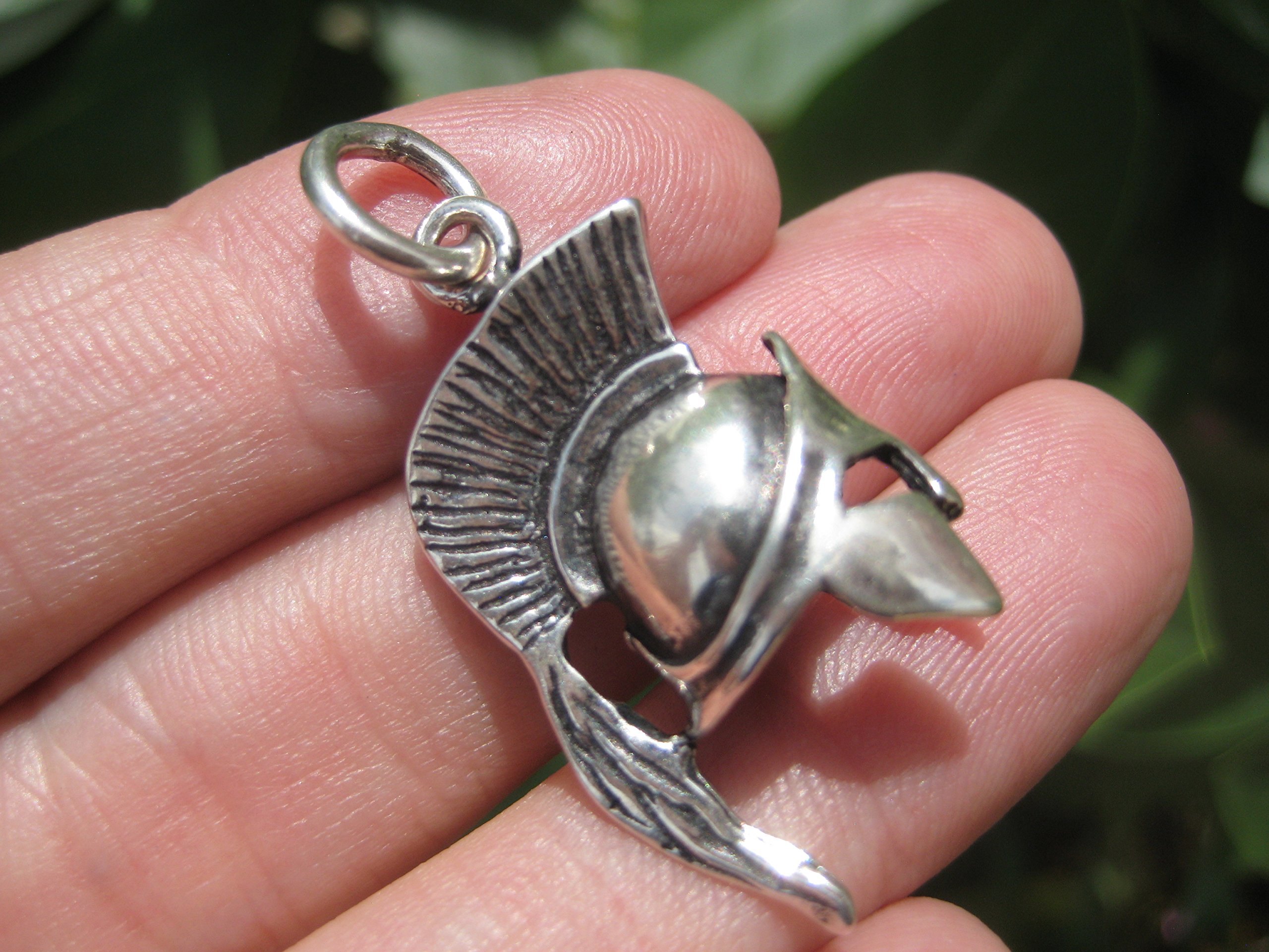 Himalayan Treasures 925 Silver Ancient Roman Gladiator Greek Spartan Soldiers Helmet Pendant