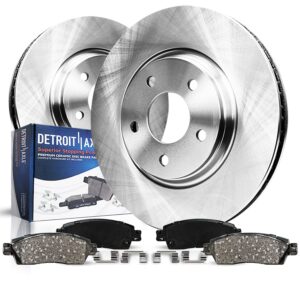 detroit axle - front brake kit for ford escape mazda tribute mercury mariner replacement disc brakes rotors and ceramic brake pads : 10.95" inch rotors [for vehicle with rear drum brakes]