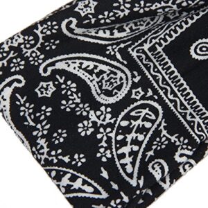 DINPREY Assorted Paisley Print Wide Bandana Knot Headbands Criss Cross Head Wrap Hair Band (4 Colors Pack A)