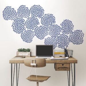 WallPops WPK2809 Midnight Fireworks Art Kit Wall Decal, Blue