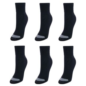 Hanes womens Cool Comfort Toe Support Ankle Socks, 6-pair Pack Casual Sock, Black/White Vent, 8-12-Aug US