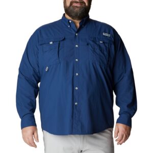 Columbia Men's PFG Bahama II Long Sleeve Shirt, Breathable with UV Protection, Carbon, Large