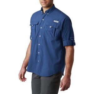 Columbia Men's PFG Bahama II Long Sleeve Shirt, Breathable with UV Protection, Carbon, Large