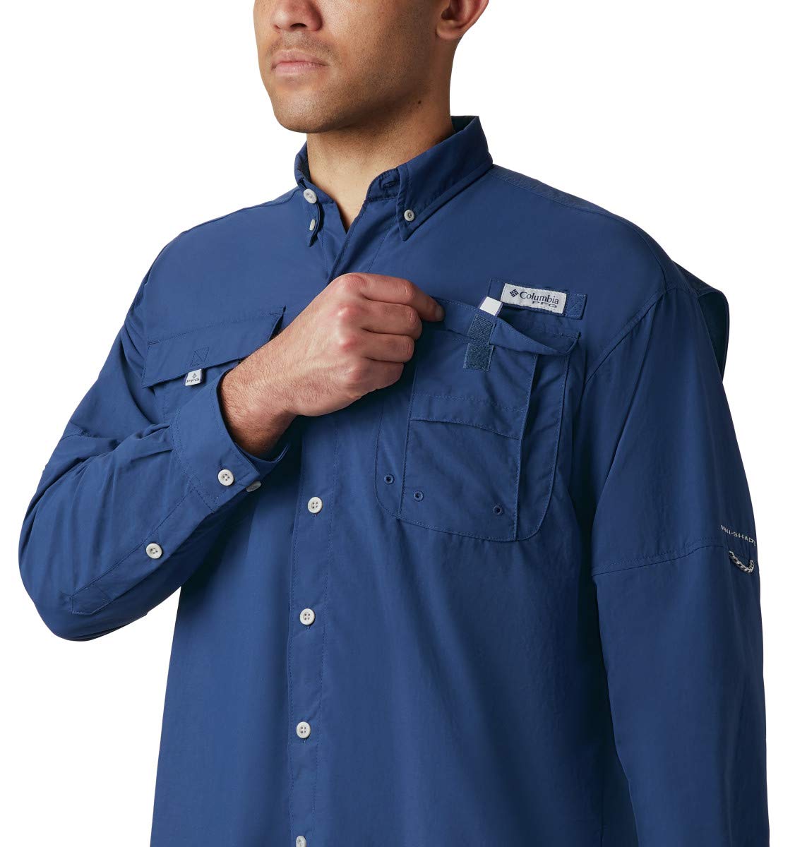 Columbia Men's PFG Bahama II Long Sleeve Shirt, Breathable with UV Protection, Carbon, Large