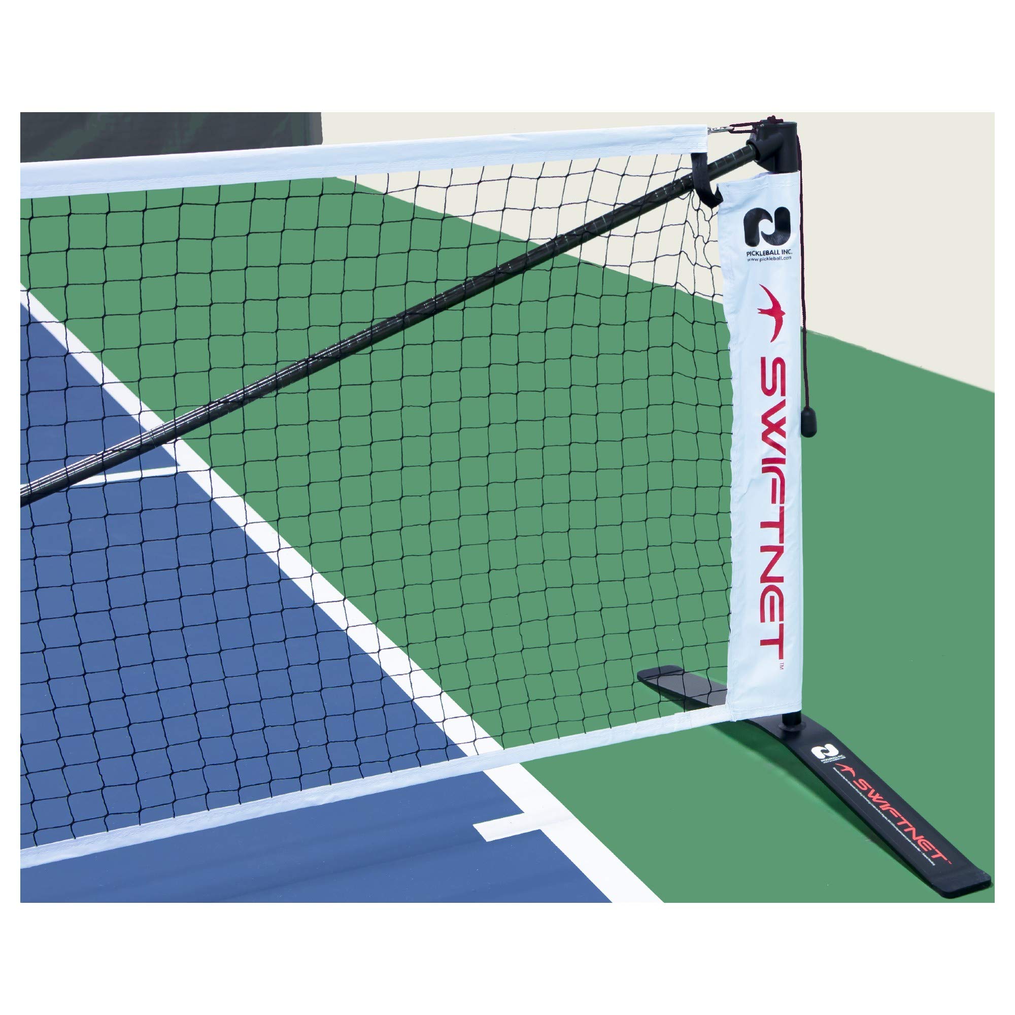 SwiftNet 2.1 Portable Pickleball Net System - High Tension, Lightweight Carbon Fiber Alloy Frame for Casual and Tournament Pickleball - Perfect to Carry Anywhere