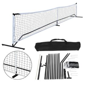 F2C Portable 22FT Pickleball Net Set for Driveway, Regulation Size Pickleball Net,Portable Pickle Ball Game Net System with Metal Frame & Carrying Bag, Outdoor Indoor Home Backyard Street