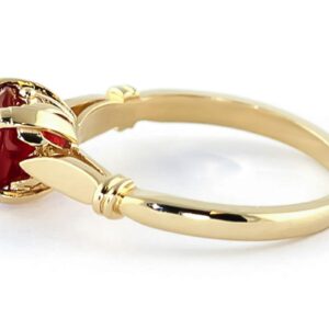 Galaxy Gold GG 14k Solid Yellow Gold Solitaire 2 ct Ruby Ring - Size 8