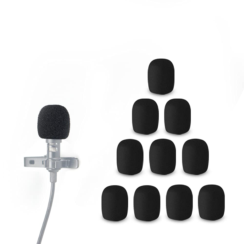 Morfone 10 Pack Lavalier Microphone Windscreen Foam Cover Headset Lapel Mic Mini Windscreen Cover