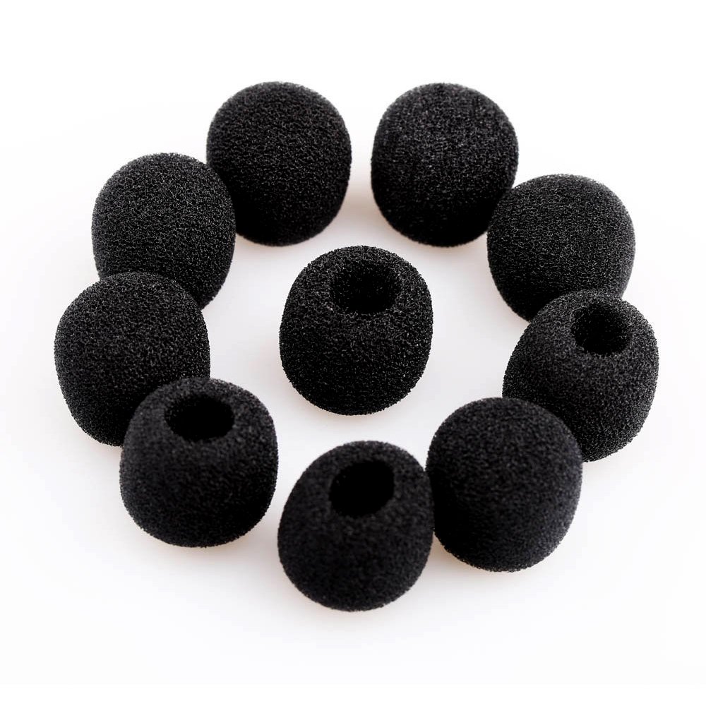 Morfone 10 Pack Lavalier Microphone Windscreen Foam Cover Headset Lapel Mic Mini Windscreen Cover