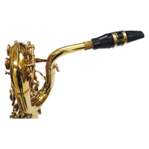 Libretto Baritone Saxophone Mouthpiece Kit, Giftable Standard Mouthpiece Set: ABS 4C Mouthpiece, Plastic Cap, Gold Lacquered Ligature. Finely Designed for Beginner and Intermediate