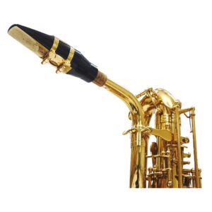 Libretto Baritone Saxophone Mouthpiece Kit, Giftable Standard Mouthpiece Set: ABS 4C Mouthpiece, Plastic Cap, Gold Lacquered Ligature. Finely Designed for Beginner and Intermediate