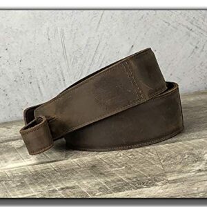 Anthology Gear "The Reticent Full Grain Leather Guitar Strap For Electric, Acoustic, and Bass Guitars (2", Whiskey Brown)