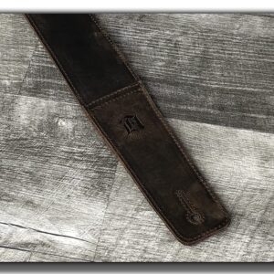 Anthology Gear "The Reticent Full Grain Leather Guitar Strap For Electric, Acoustic, and Bass Guitars (2", Whiskey Brown)