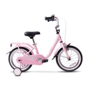 COEWSKE Kid's Bike Steel Frame Children Bicycle 14-16 Inch with Training Wheel(14" Pink)