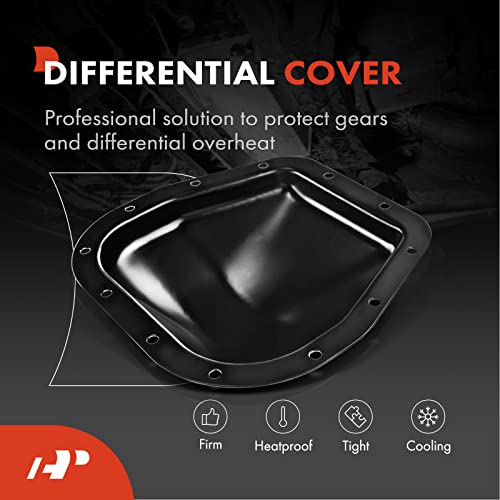 A-Premium Rear Differential Cover with Gasket Compatible with F-150 Heritage, Transit-150, Transit-250, Transit-350 HD, Expedition, E-150 Econoline Club Wagon & Lincoln Navigator, Mark LT, Blackwood