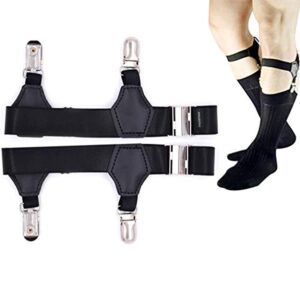 Mens Sock Garters Belt Adjustable 2-pack Sturdy Clip Suspenders