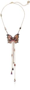 betsey johnson gold butterfly y-shaped necklace