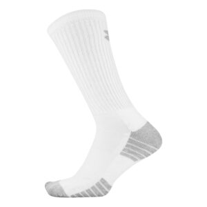 Under Armour Tech Crew Socks 2 Pairs, Black/White Assorted, Medium