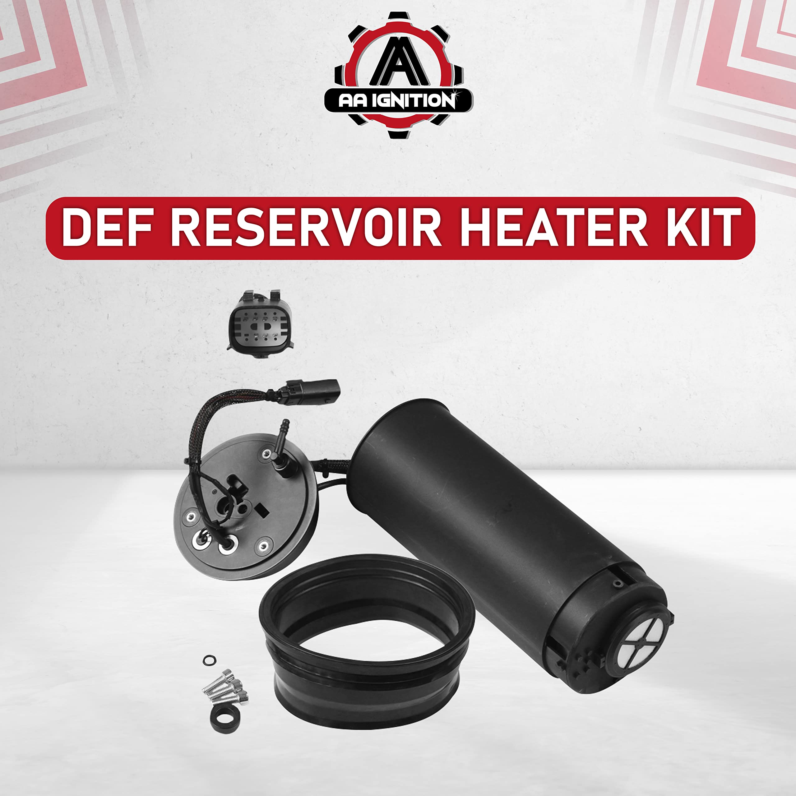 Diesel Exhaust Fluid Reservoir Heater Kit - 6.7L V8 DEF - Compatible with Ford F-250, F-350, F-450, F-550 Super Duty 2011, 2012, 2013, 2014, 2015, 2016 - Replaces BC3Z5J225KA, BC3Z5J225L, 904372