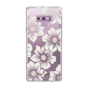 kate spade new york Defensive Hardshell Case for Samsung Galaxy Note9 - Hollyhock Floral Clear/Cream with Stones