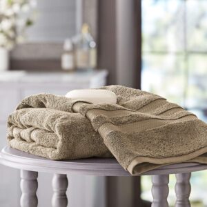 member's mark hotel premier collection 100% cotton luxury bath towel - brown stone