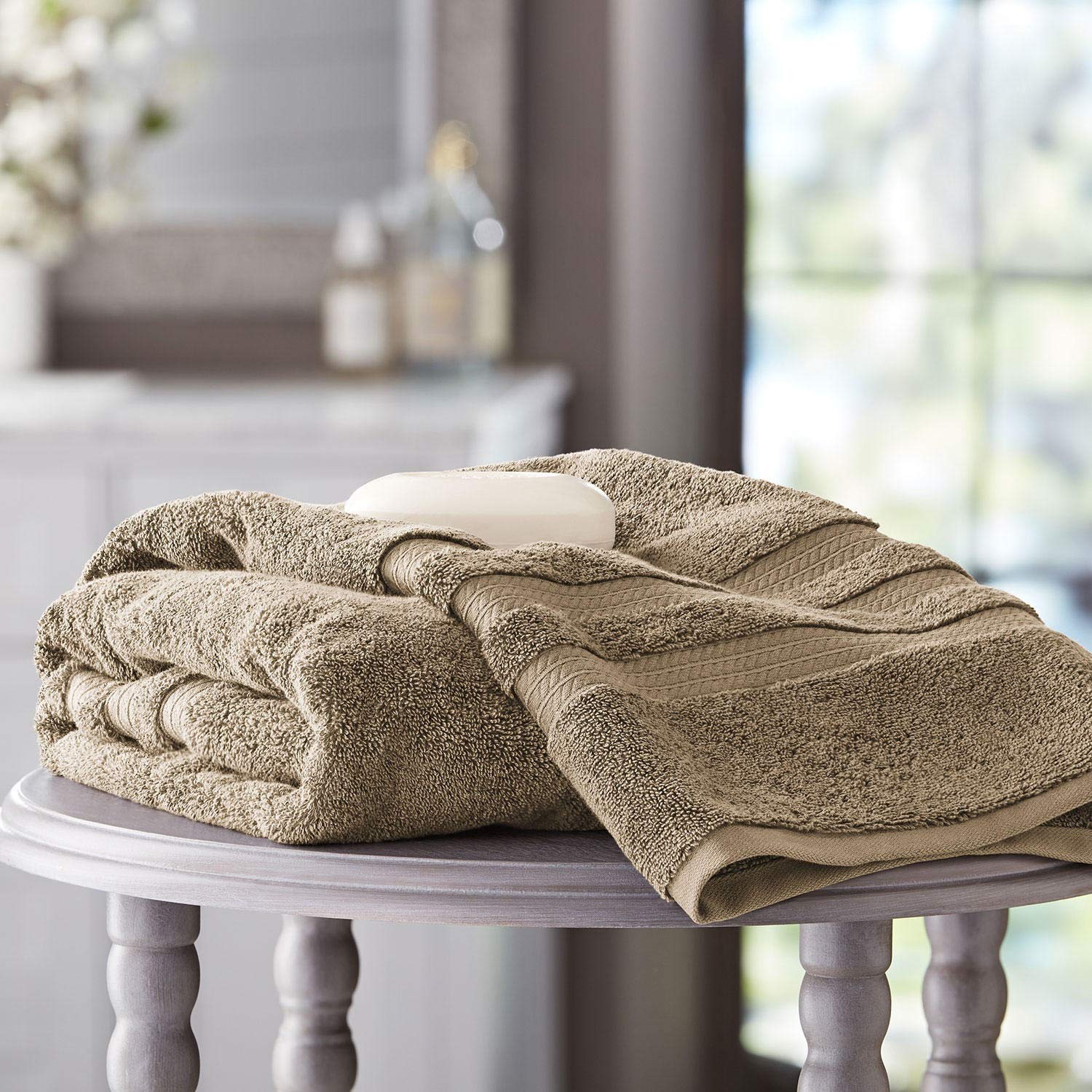 Member's Mark Hotel Premier Collection 100% Cotton Luxury Bath Towel - Brown Stone