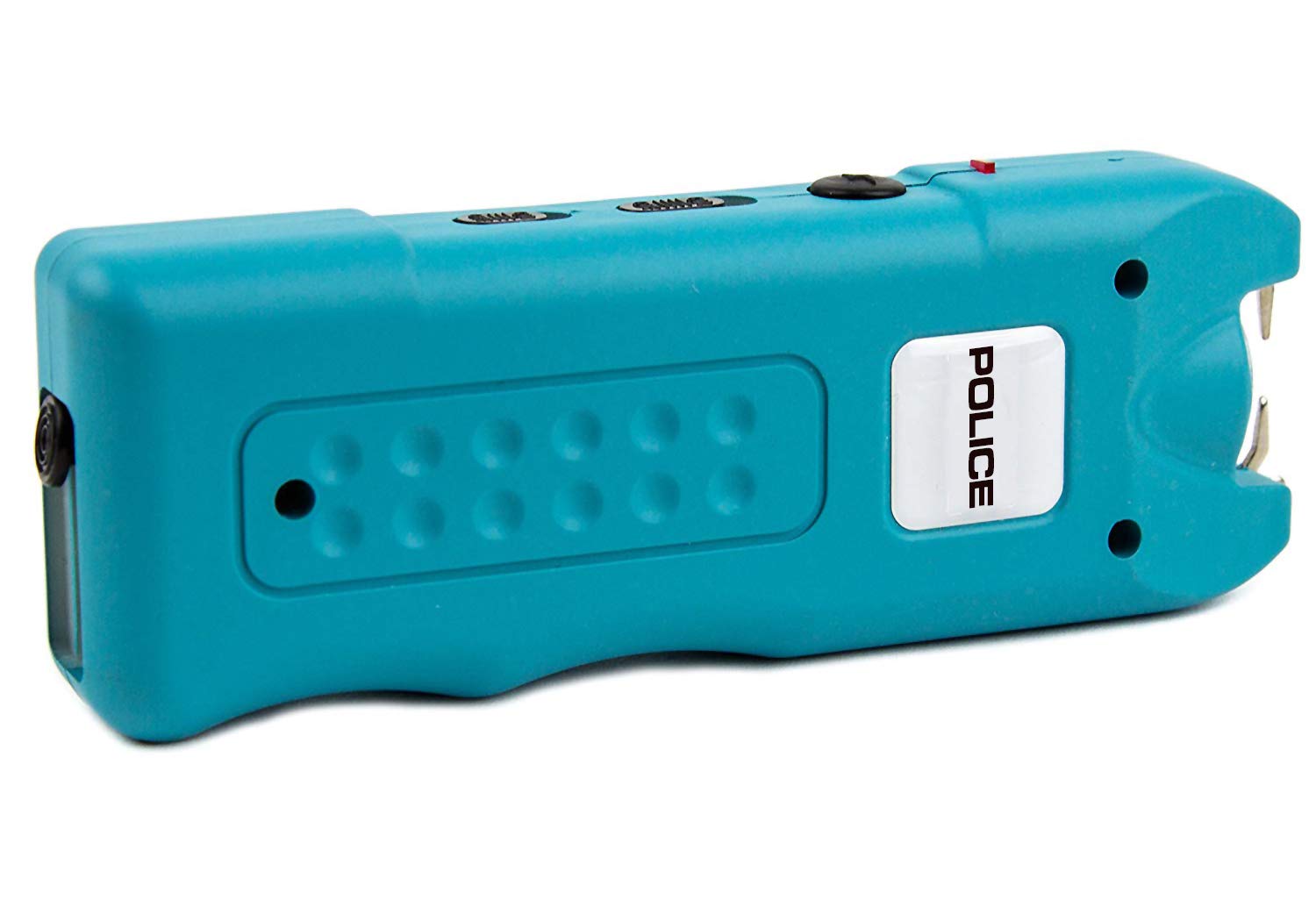 POLICE 628 Stun Gun with LED Flashlight and Siren Alarm, Blue