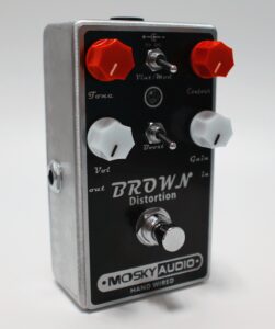 mosky audio brown distortion dual toggle with boost option hand-wired fast, fast us ship!