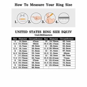 KAIYUFU Jewelers Her King His Queen Rings Imperial Crown Stainless Steel Mood Ring Changing Color Romantic Matching Wedding Band Gifts Women Size US 7