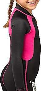 Cressi Kids Swimsuit Long Sleeve, Black/Pink, XL, X-Large