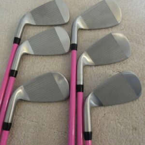 Ladies Complete Pink Deluxe Golf Club Set - Driver, Fairway Wood, Hybrid, Irons, Putter, Clubs and Stand Bag Graphite Womens Right Handed