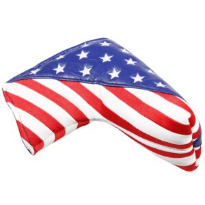 Golf Stars and Stripes Golf Putter Club Head Cover Headcover (for Blade Putter)