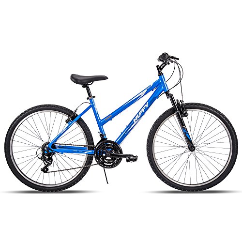 Huffy Hardtail Mountain Trail Bike 24 inch, 26 inch, 27.5 inch, 26 Inch Wheels/17 Inch Frame, Ocean Blue Gloss