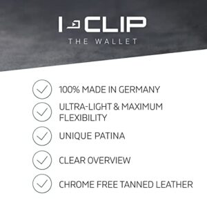 I-CLIP, Premium Men's Leather Wallet, Versatile Changeable Money clip, Secure Card Holder, Compact Men's Wallet Minimalist, Sleek Slim Design, Perfect Money Clip Wallet for Men - Gunmetal Black Carbon