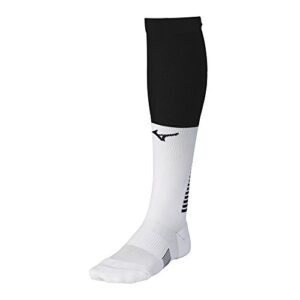 mizuno diamond elite otc socks, black/white, large